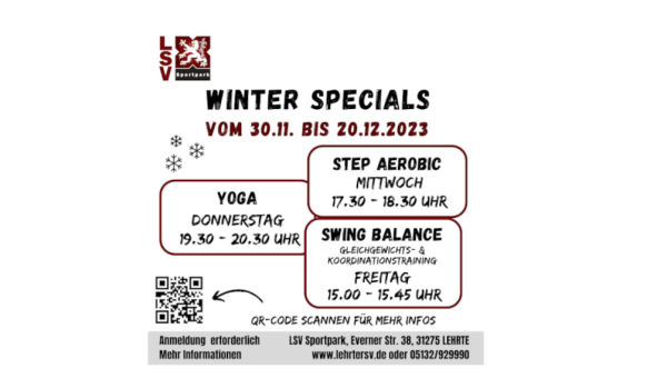 Sportpark: Winter Specials ab dem 20.11.23